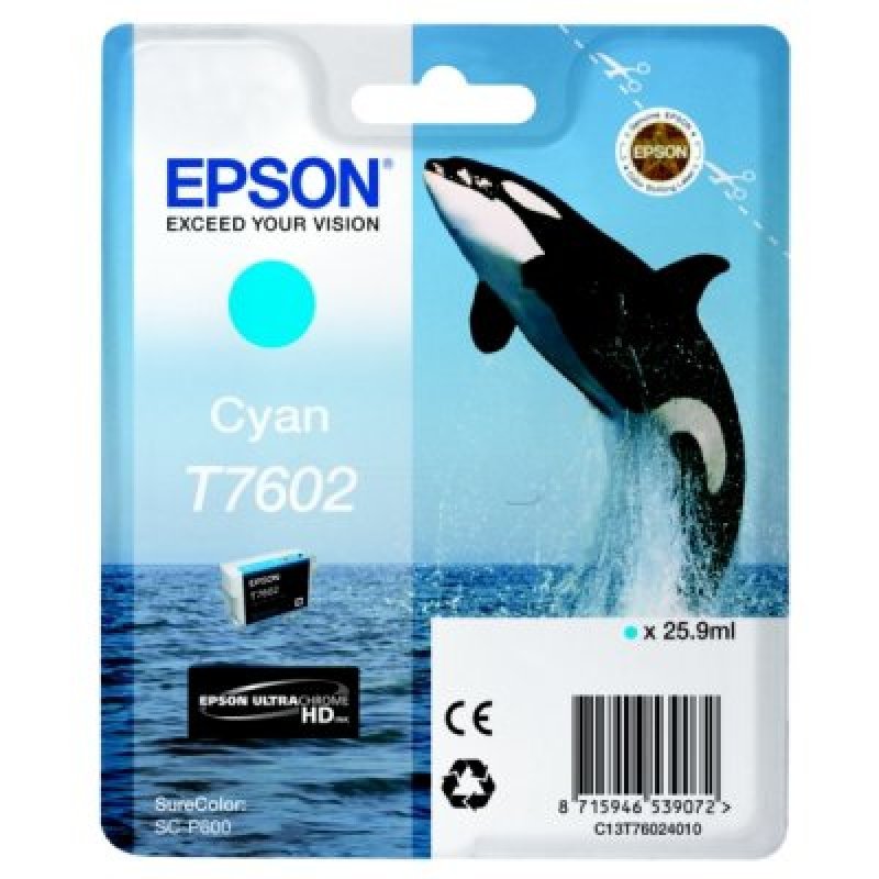 Image of Epson T7602 Cyan Ink Cartridge