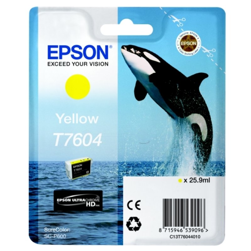 Image of Epson T7604 Yellow Ink Cartridge