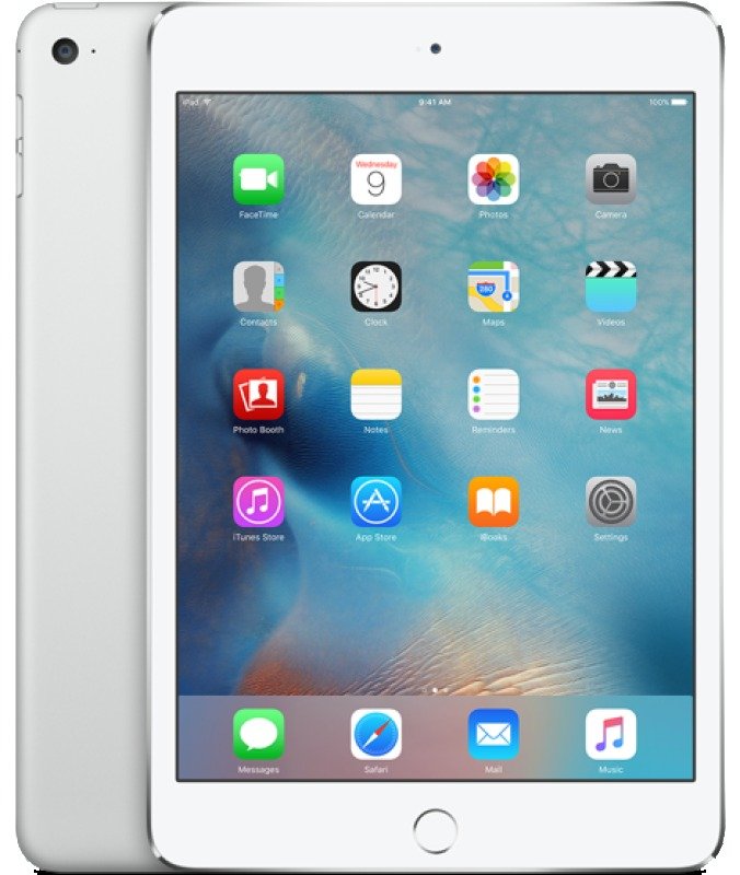 Image of iPad Mini 4, Wi-fi, Cellular, 16GB, 7.9-inch Retina Display, A8 CPU Chip, iOS 9, Bluetooth, 8MP and 1.2MP camera, Apple SIM, Silver