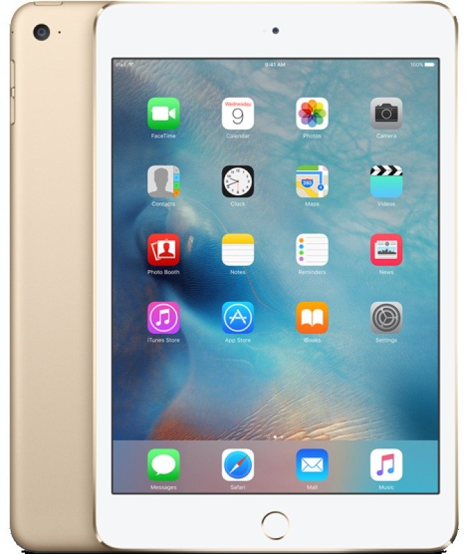 Image of iPad Mini 4, Wi-fi, Cellular, 64GB, 7.9-inch Retina Display, A8 CPU Chip, iOS 9, Bluetooth, 8MP and 1.2MP camera, Apple SIM Gold