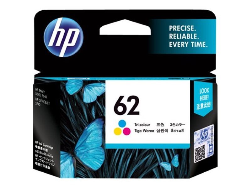 Image of HP 62 Ink Cartridge - Tri-colour - Inkjet