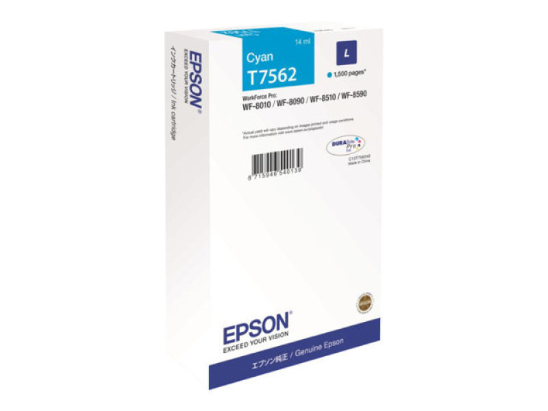 Image of Epson T7562 L Cyan High Yield Ink Cartridge