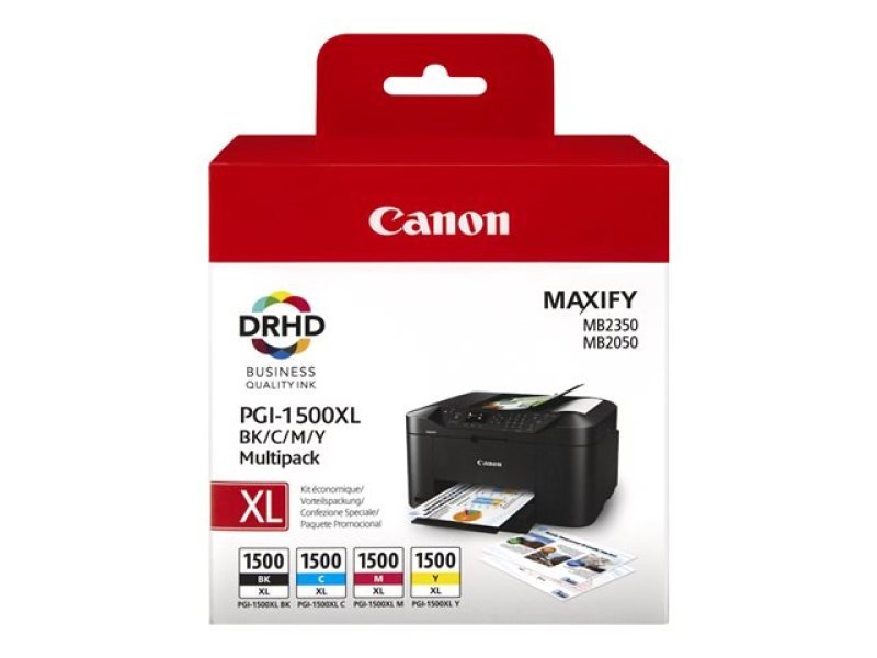 Canon Pgi 1500xl High Yield Bk C M Y Ink Cartridge Multipack