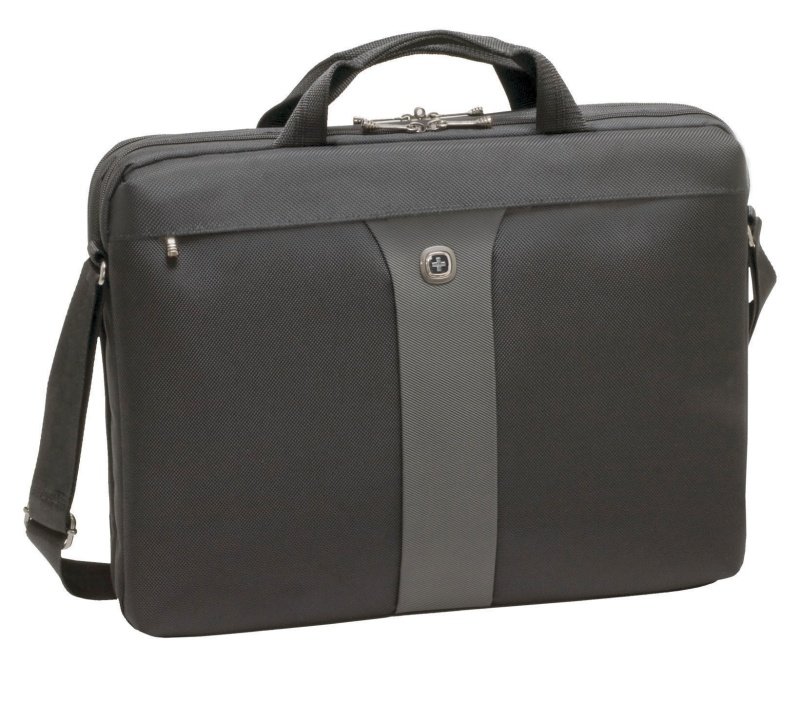 Wenger Legacy Double Slimcase Laptop Bag - For Laptops up to 17" - Black