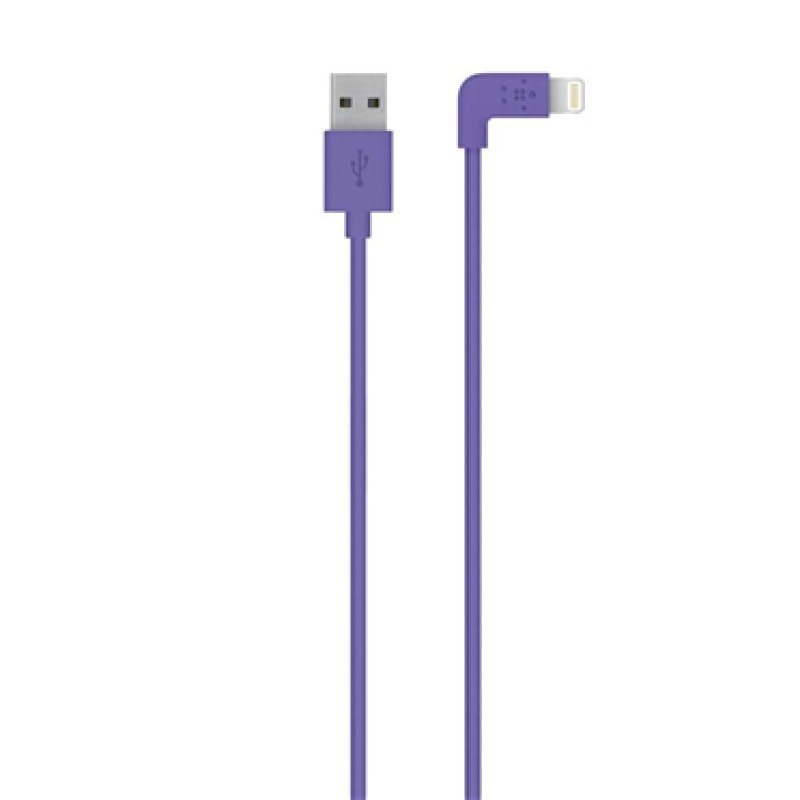 Image of Belkin FLAT 2.4amp Lightning Sync &amp; Charge cable Compatible with Apple iPhone 5/iPad mini/iPad 4 in Purpleple 1.2m