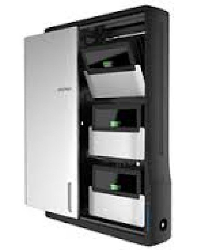 Image of Ergotron Zip12 Charging Wall Cabinet - Cabinet Unit For 12 Netbooks/tablets - Black, Silver - Screen Size: Up To 12 - Wall-mountable