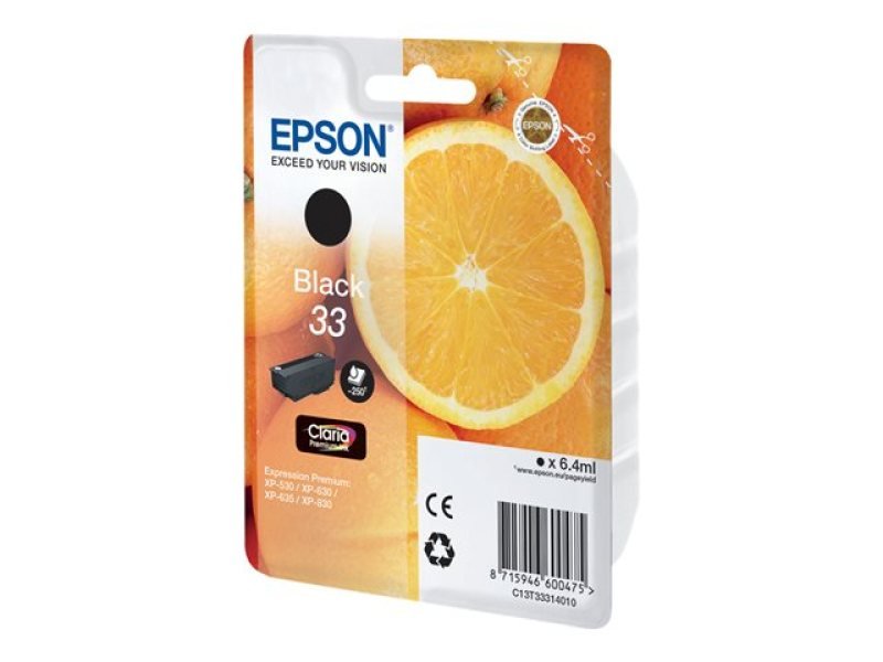 Image of Epson 33 Black Inkjet Cartridge