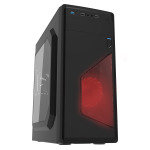 CIT Ignition Black Midi Case With 12cm Red LED Fan