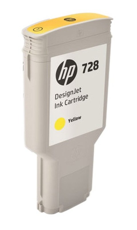 Image of HP 728 Yellow Original&nbsp;Designjet Ink Cartridge - Extra High Yield 300ml - F9K15A