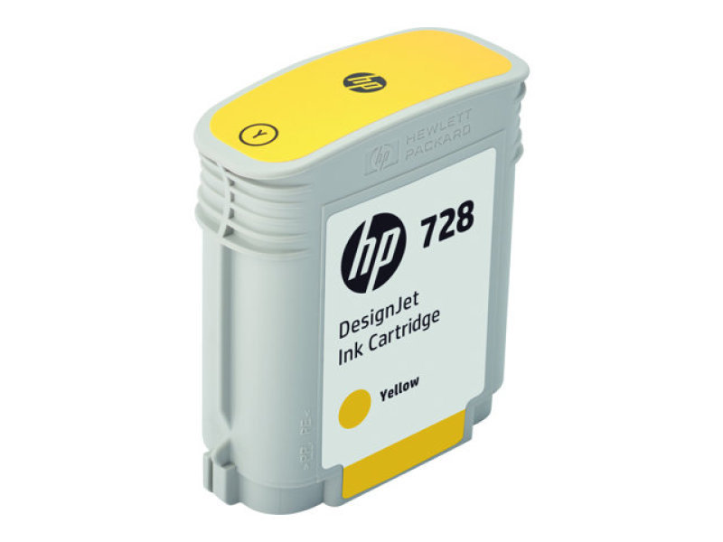 Image of HP 728 130ml Yellow Designjet Ink Cartridge - F9J65A