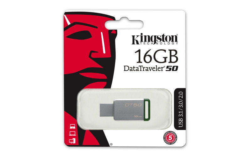 Kingston DataTraveler 50 16GB USB 3.0 Flash Drive