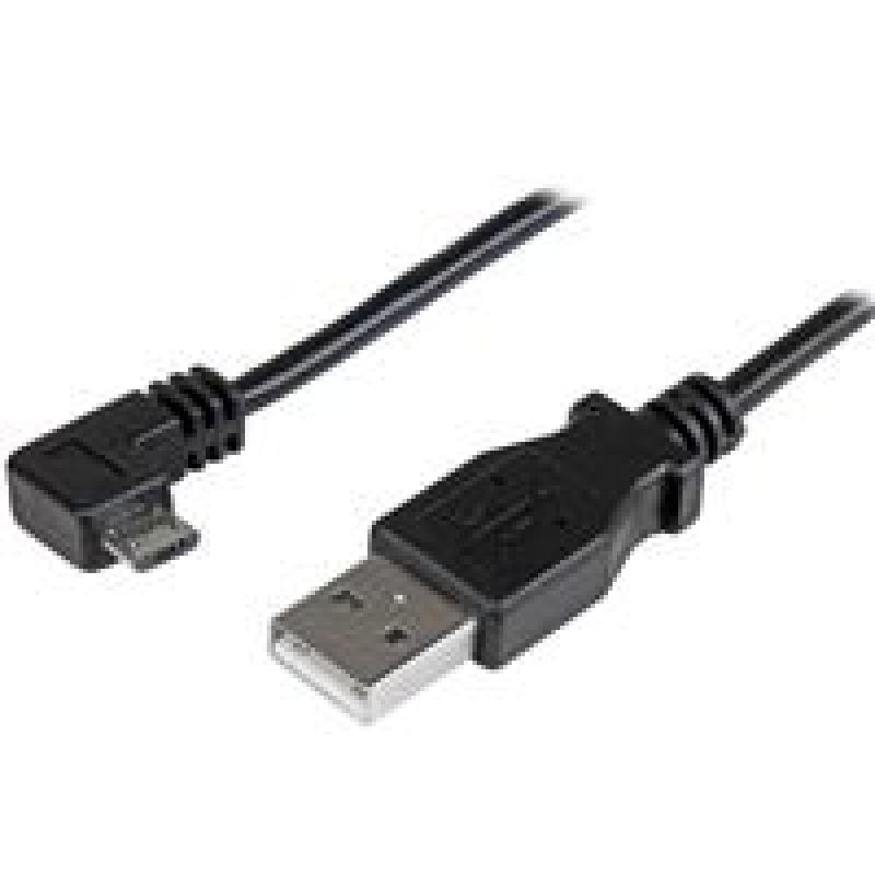 Image of StarTech Slim Micro Usb 3.0 Cable - M/m - Left-angle Micro-usb - 0.5m (20in)