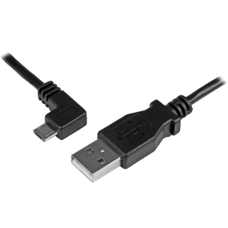 Startechcom Micro Usb Charge And Sync Cable M M Left Angle Micro Usb 30 24 Awg 1 M 3 Ft