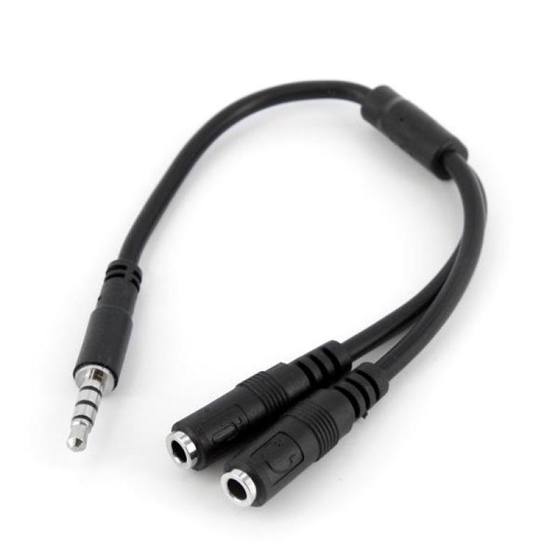 Image of Startech.com Headset adapter for headsets with separate headphone / microphone plugs - 3.5mm 4 position to 2x 3 position 3.5mm M/F