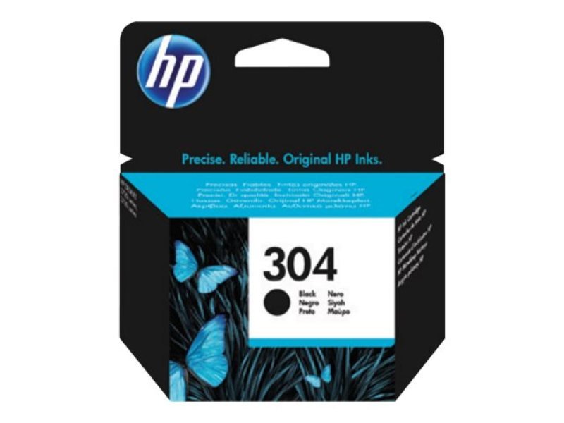 Image of HP 304 Black Original&nbsp;Ink Cartridge - Standard Yield 120 Pages - N9K06AE