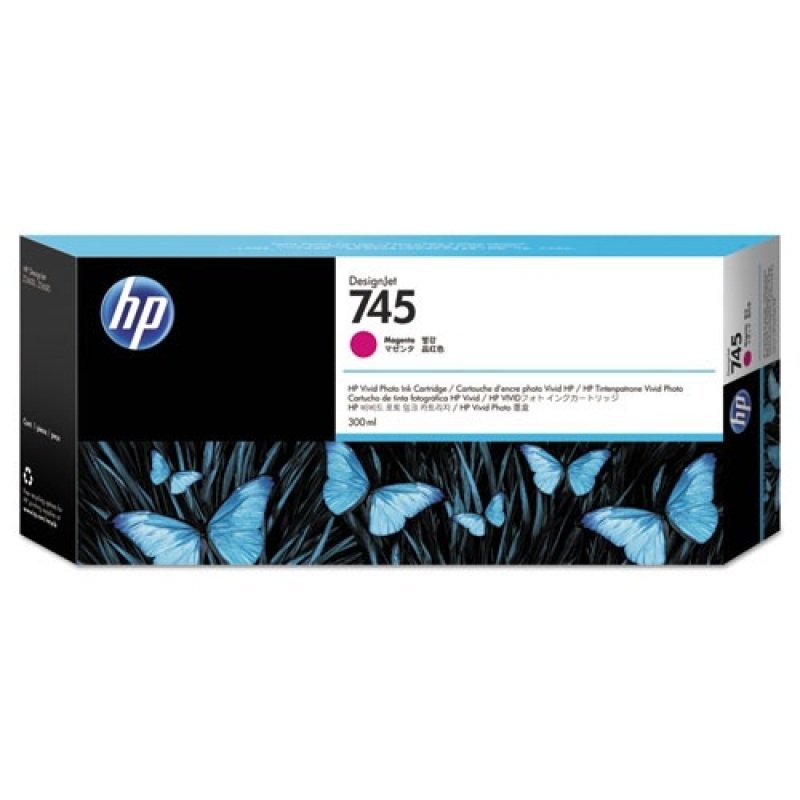Image of HP 745 Magenta Original&nbsp;Ink Cartridge - High Yield 300ml - F9K01A
