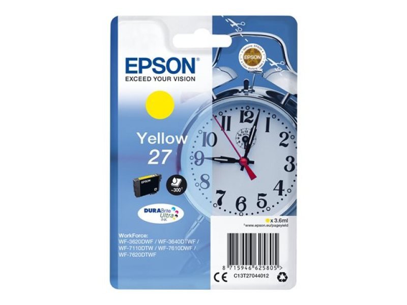 Image of Epson 27 Yellow Inkjet Cartridge