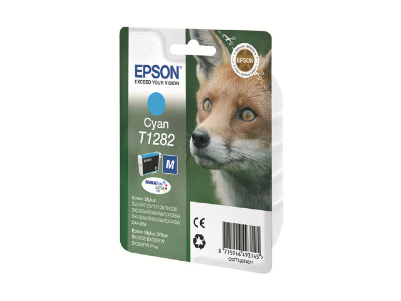 Click to view product details and reviews for Epson T1282 Cyan Inkjet Cartridge.