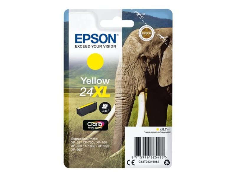 Image of Epson 24XL Yellow Inkjet Cartridge C13T24344012