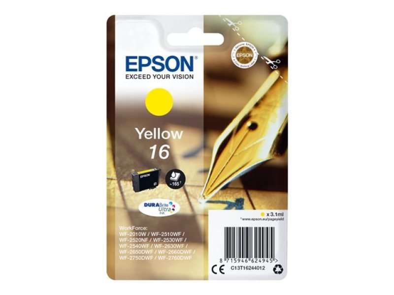 Image of Epson 16 Yellow Inkjet Cartridge