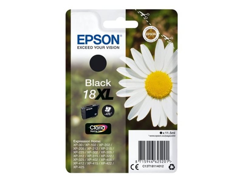 Image of Epson 18XL Black Inkjet Cartridge