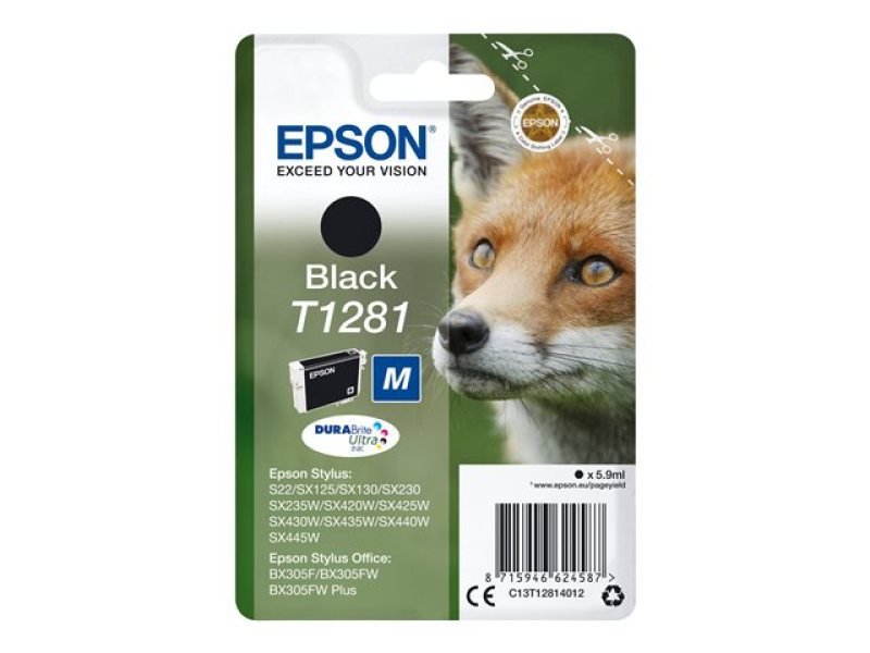 Image of Epson T1281 Black Inkjet Cartridge