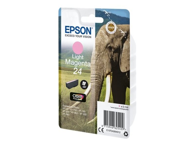Click to view product details and reviews for Epson 24 Original Ink Cartridge C13t24264012 Light Magenta.