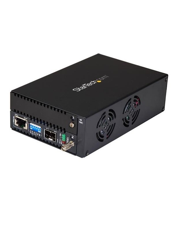 10 Gigabit Ethernet Copper-to-Fiber Media Converter Open SFP+ Managed