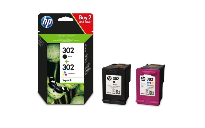Image of HP 302 2-pack Black/Tri-colour Original Ink Cartridges