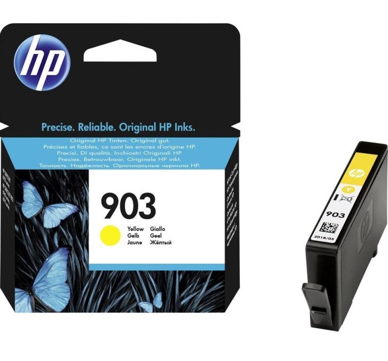 Image of HP 903 Yellow Original Ink Cartridge - T6L95AE