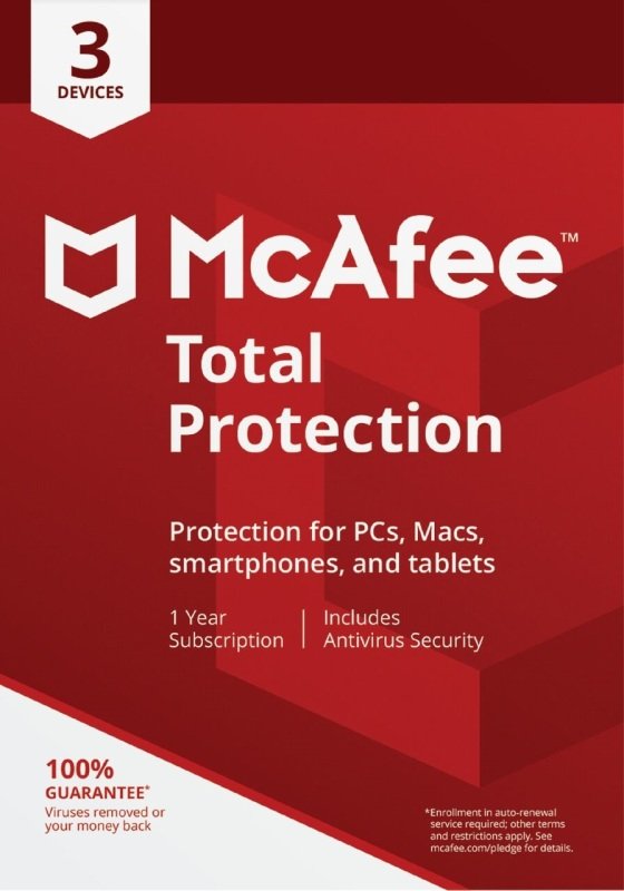 Mcafee Total Protection 5 Devices 1 Year Subscription Electronic Software Download