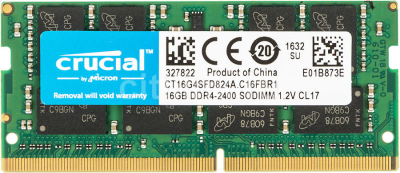 Image of Crucial 16GB (1x16GB) 2400MHz CL17 DDR4 SODIMM Memory