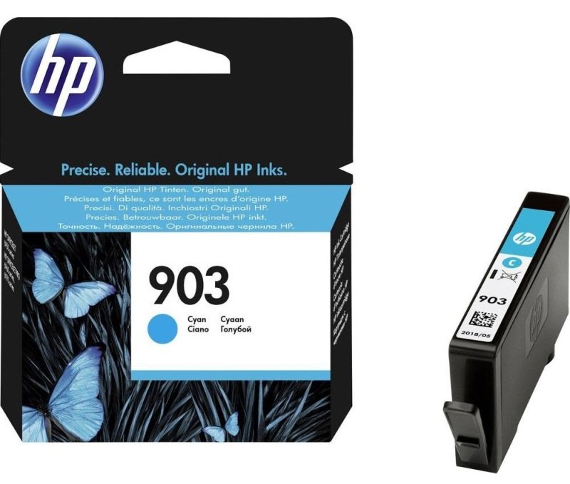Image of HP 903 Cyan Original Ink Cartridge - T6L87AE