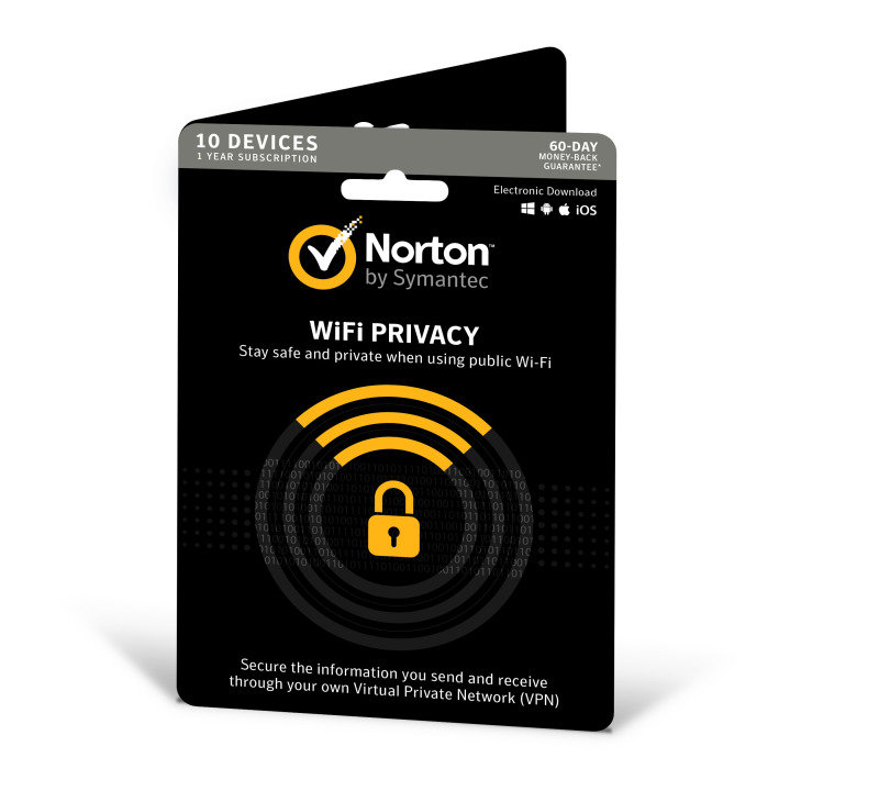 Norton Wifi Privacy (v. 1.0) 1 Year Subscription 10 Devices - Electronic Software Download