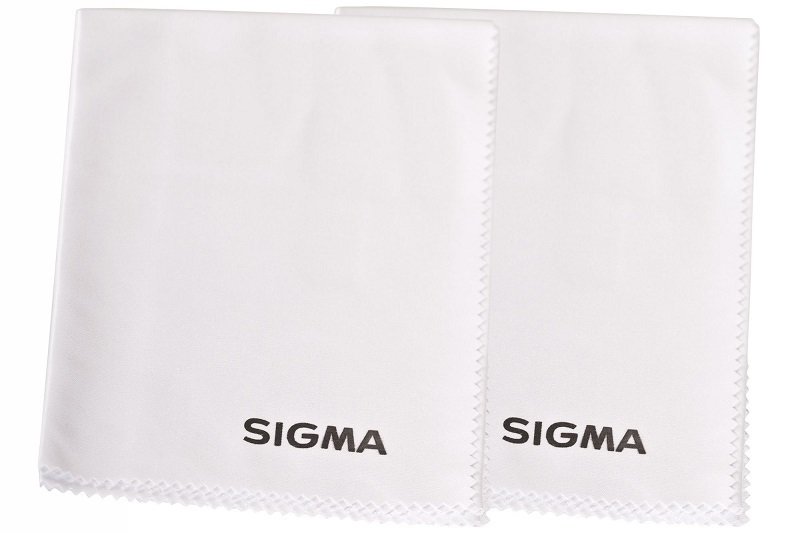 Image of Sigma Large White Micro Fibre Lens Cleaning Cloth Twin Pack