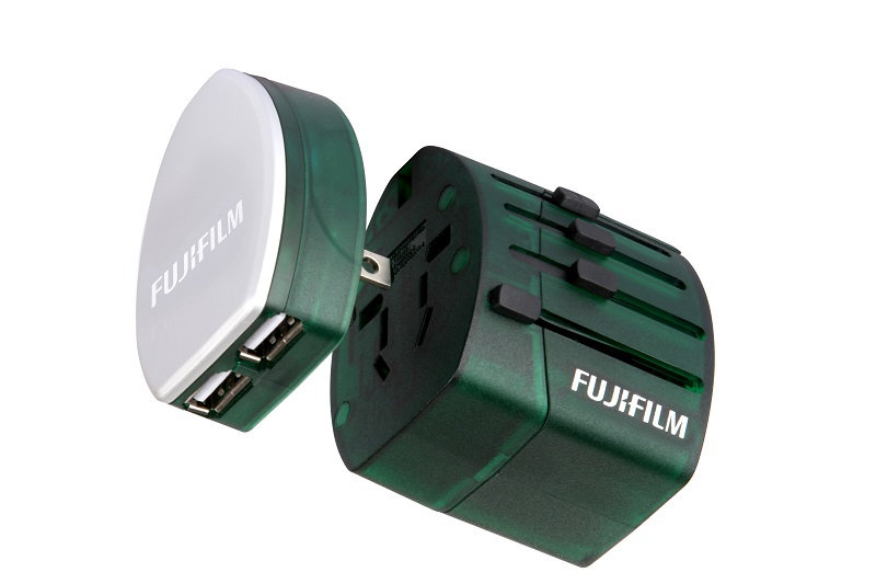 Fuji World Trip Dual USB Charger and Travel Adapter- Green