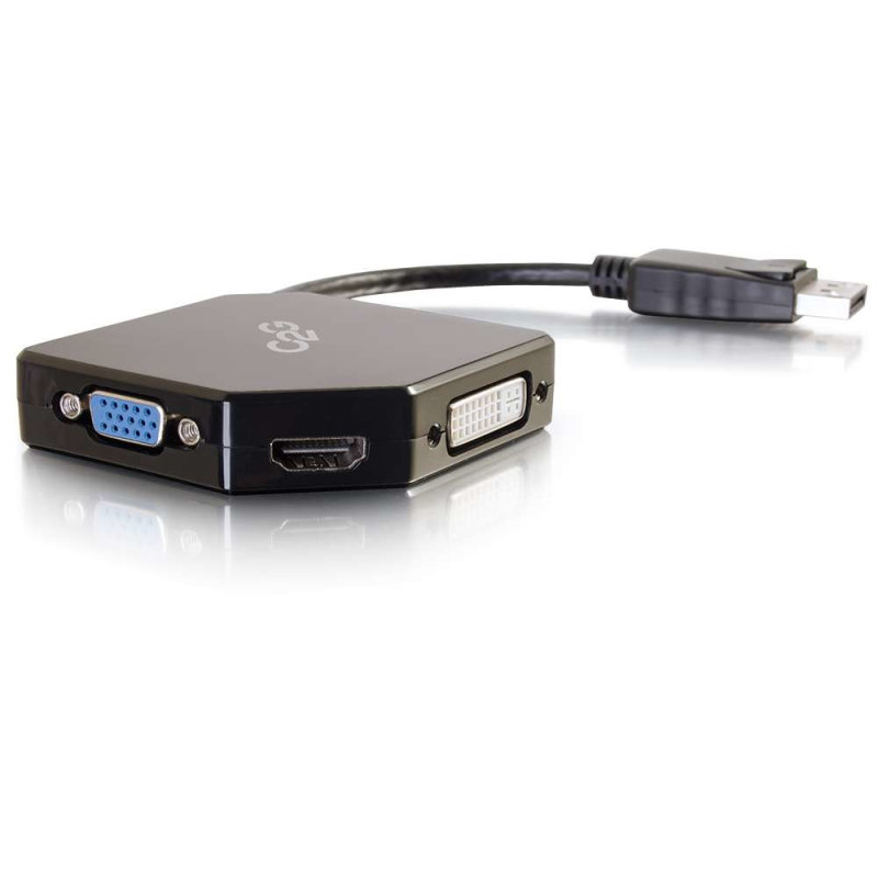 Image of C2G DisplayPort to HDMI, VGA, or DVI Adapter Converter - Black