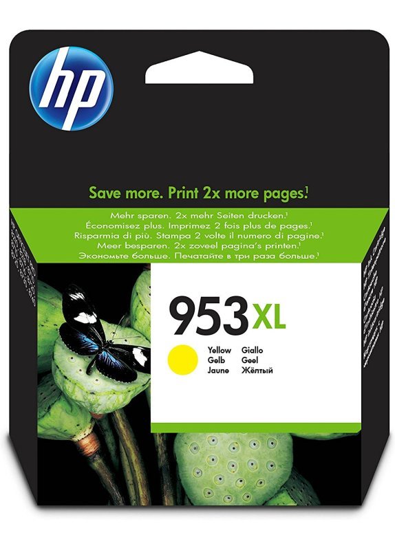 Image of HP 953XL Yellow Original&nbsp;Ink Cartridge - High Yield 1600 Pages - F6U18AE