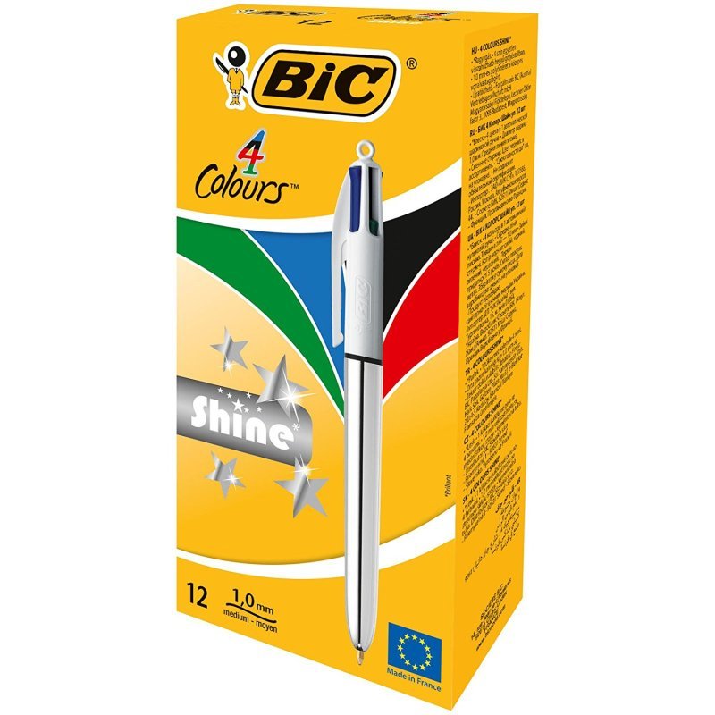 BIC 4 Colour Shine Assorted (Pack of 12) 919380 Review