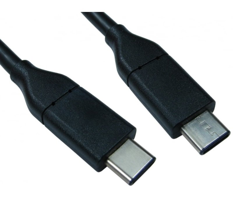 Cables Direct USB Type C male to Type C male Black 1m Cable