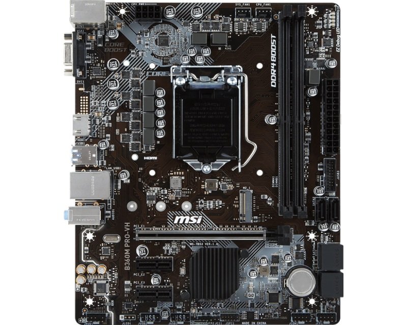 msi b360m pro-vh lga 1151 ddr4 matx motherboard