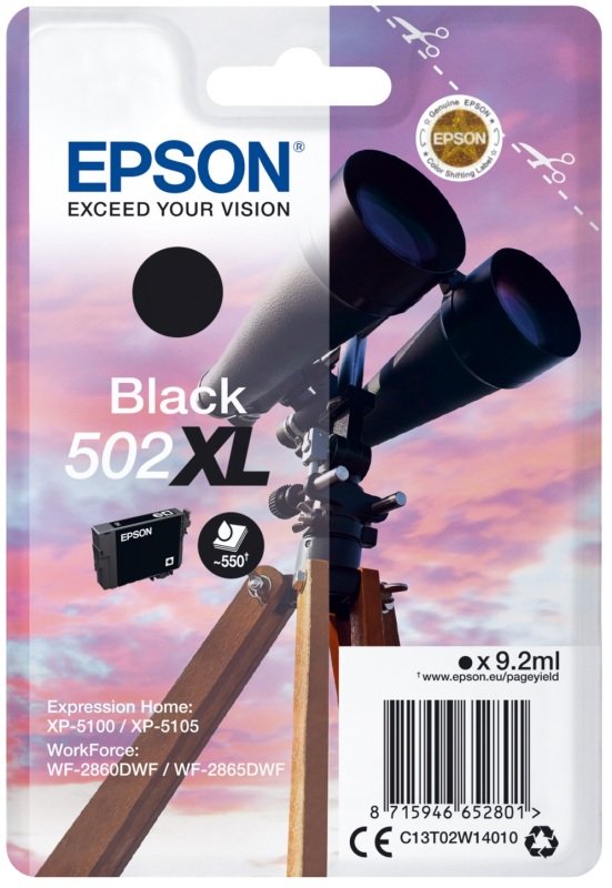 Image of Epson 502XL Black High Yield Ink Cartridges