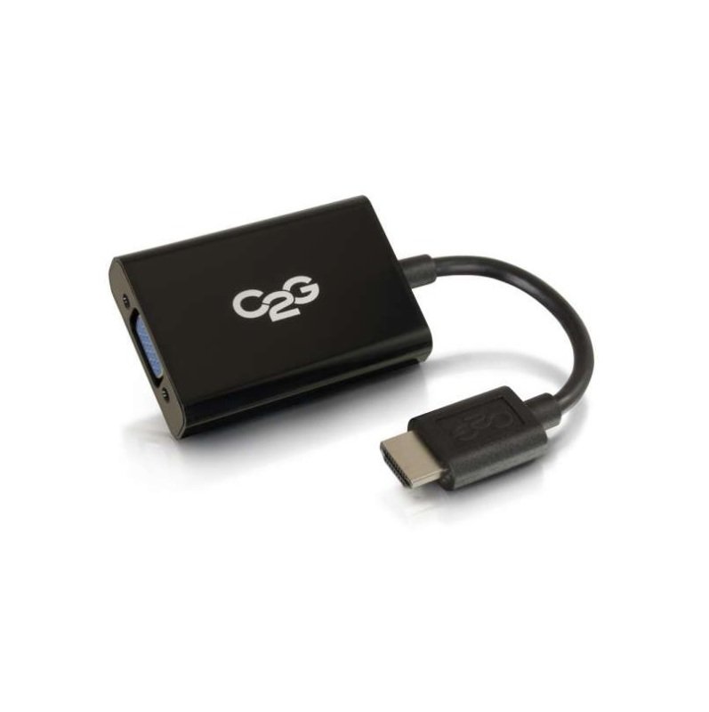 Image of C2G HDMI to VGA and Stereo Audio Adapter Converter Dongle Black