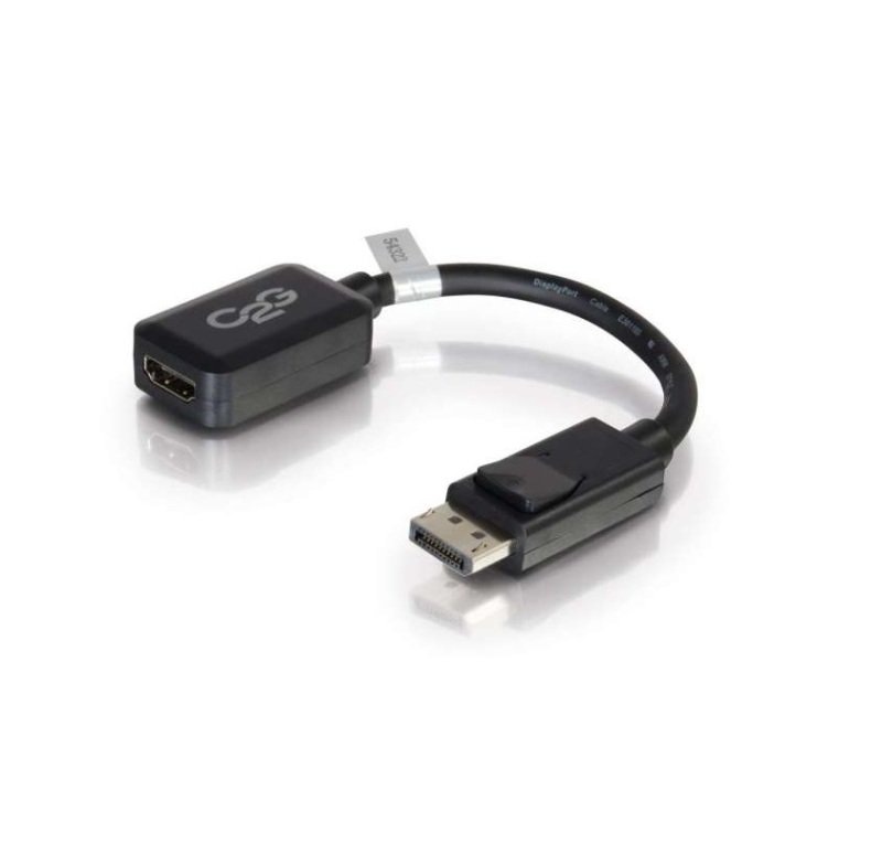 Image of C2G 20cm DisplayPort to HDMI Adapter - DP Male to HDMI Female - Black