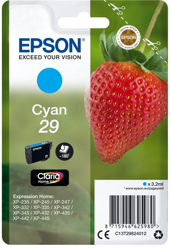 Image of Epson Strawberry 29 Cyan Ink Cartridge