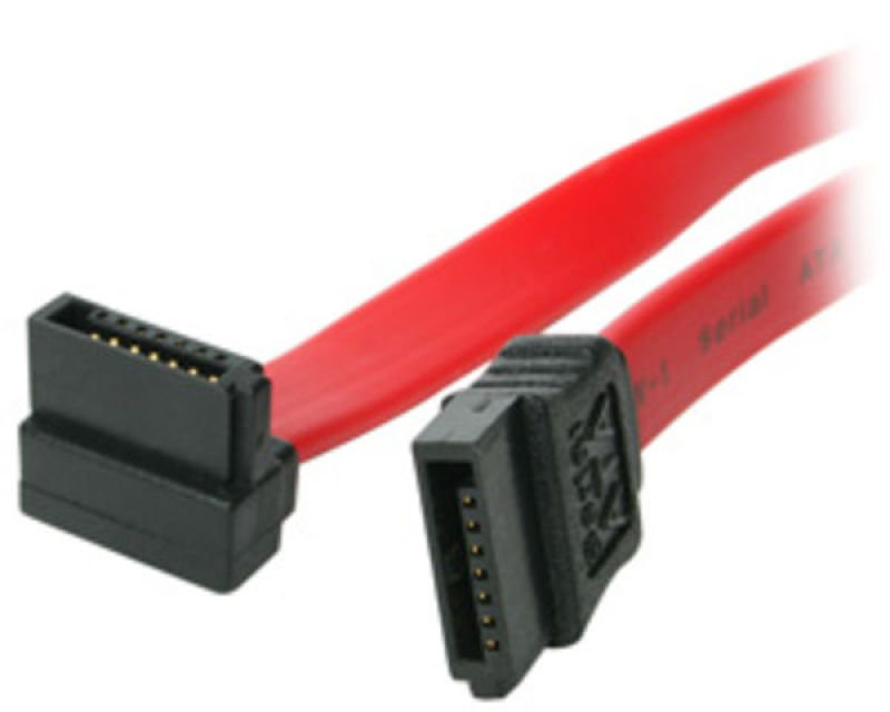 Startechcom Latching Sata To Right Angle Sata Serial Ata Cable 03m