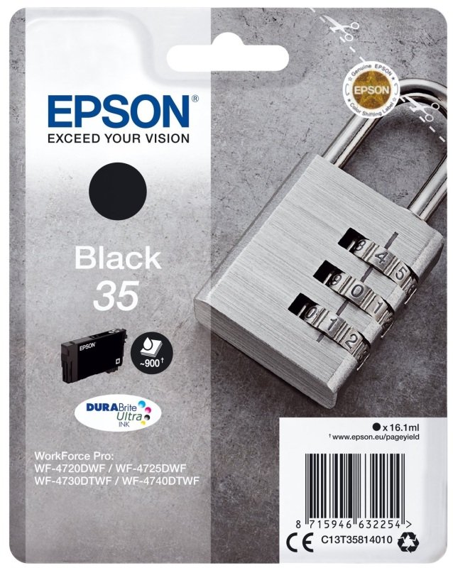 Image of Epson Durabrite Padlock Black 35 Ultra Ink