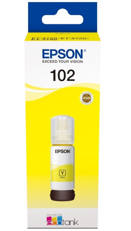 Image of Epson 102 Yellow ECOTANK Ink Bottle - 70 ml