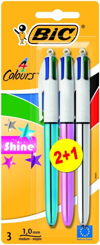 Bic 4 Colours Shine Blister 2+1 Pk20 Review