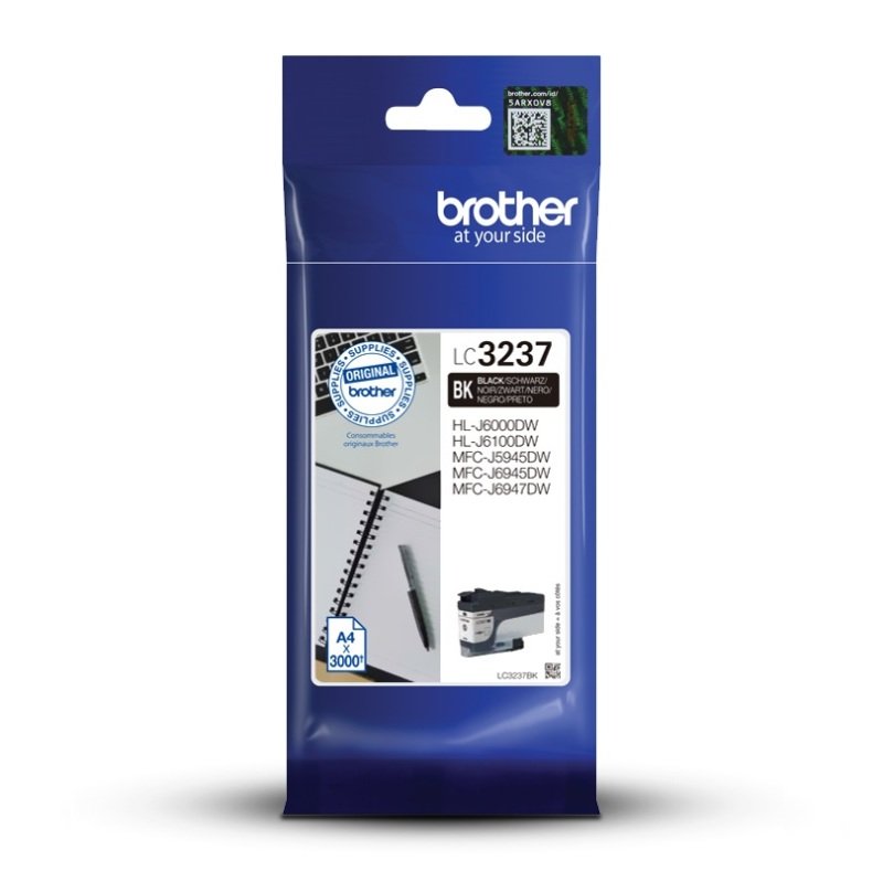 Image of Brother LC3237BK Black High Yield Ink Cartridge